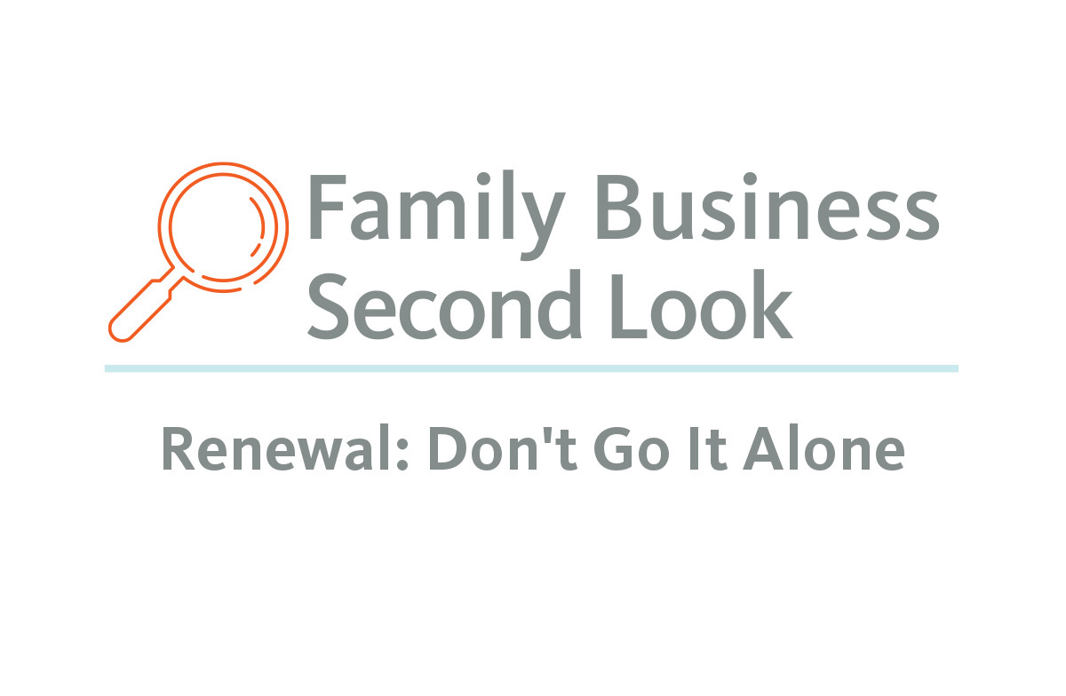 Second Look: Renewal Don't Go It Alone