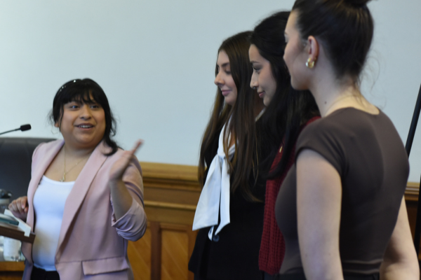 Photo of Anel Gutierrez Ignacio with classmates. Photo courtesy of Edward Wienhoff